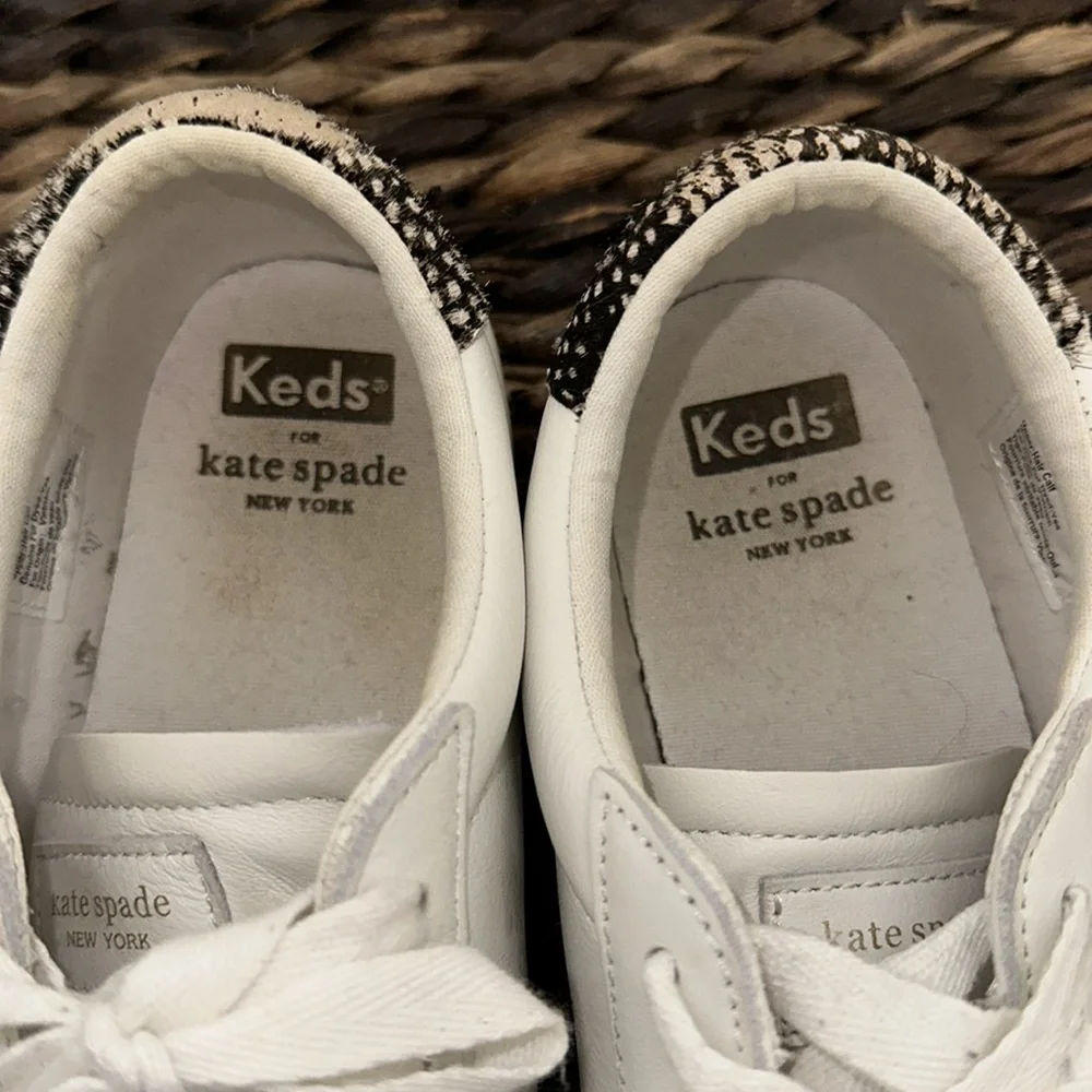 Keds x Kate Spade New York Ace leather white sneakers size‎ 7